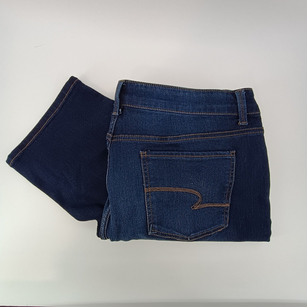 Time and Tru Jeans Women 18P Dark Wash Denim Stretch Slim Straight Leg